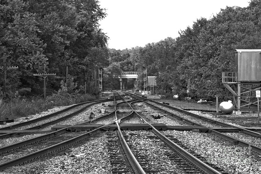 Steel Rail Intersections.   Point of Rocks MD Photograph by Thomas Marchessault