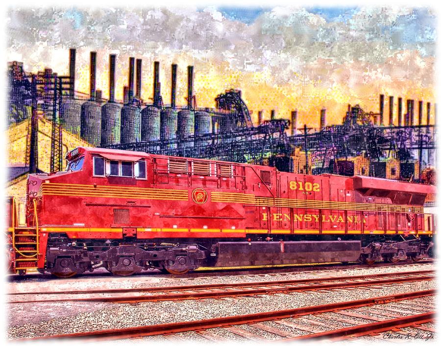 Design Painting - Steel Rails by Charles Ott Design Painting - Steel Rails by Charles Ott