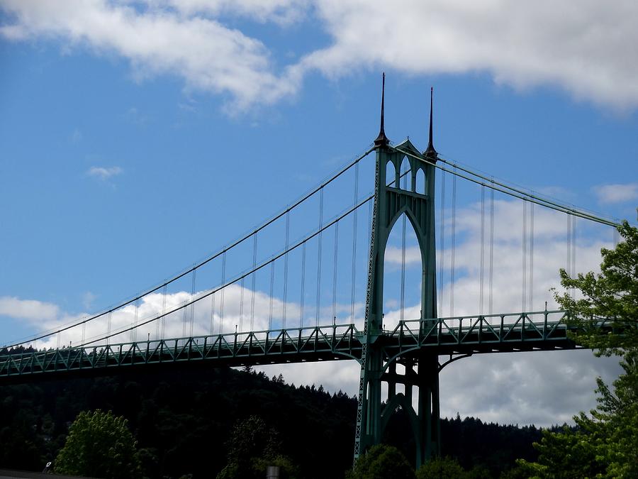 Steel Suspension Bridge Photograph by Lizbeth Bostrom - Fine Art America