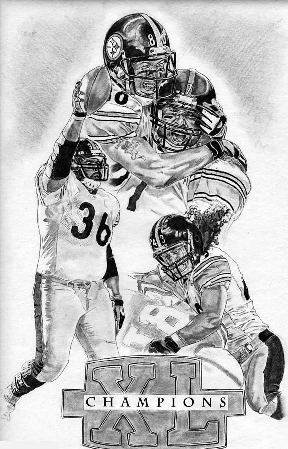 Steelers Champions Drawing By Jonathan Tooley - Fine Art America