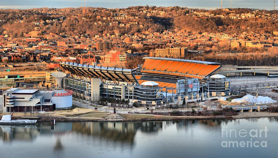 Steelers Stadium Reflections Photograph by Adam Jewell