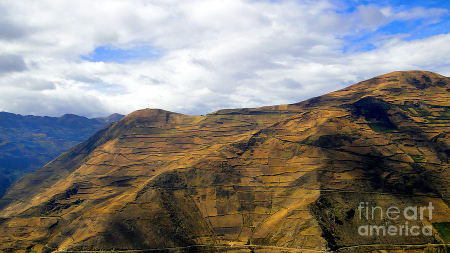 Steep Farms In The Andes Photograph by Al Bourassa