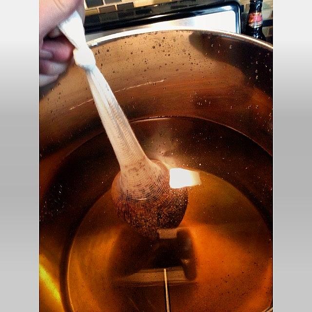 Beer Photograph - Steeping The Grains.  #homebrew #beer by Chad Mock