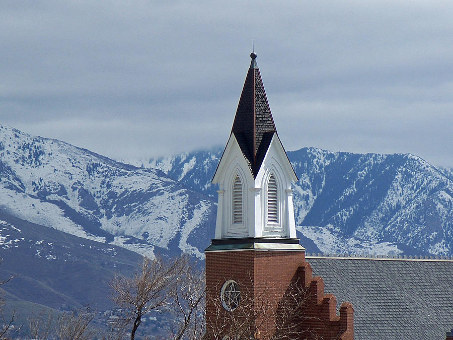 Steeple and Mountains Photograph by Tikvahs Hope