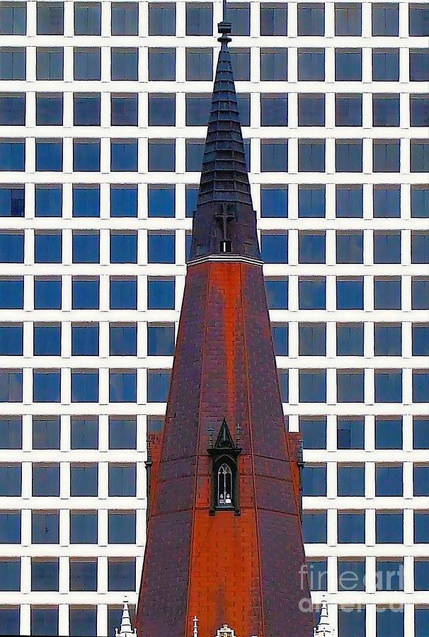 Steeple and Office Building Photograph by Janette Boyd