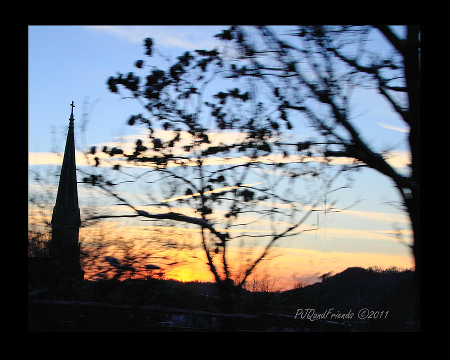 Steeple at Sunset In Cincinnati Photograph by PJQandFriends Photography