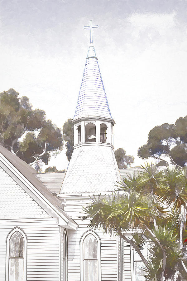 Steeple Digital Art by Photographic Art by Russel Ray Photos