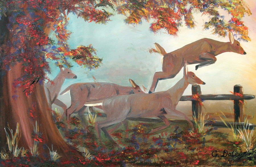 Steeplechase Painting by Gail Daley