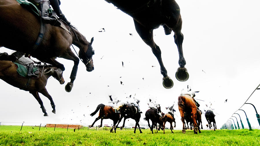 Steeplechase Jump and Horse Racing Photograph by Deejpilot