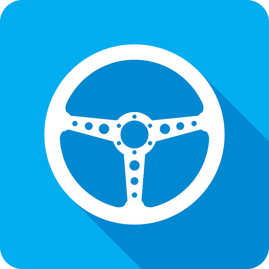 Steering Wheel Icon Silhouette Drawing by JakeOlimb