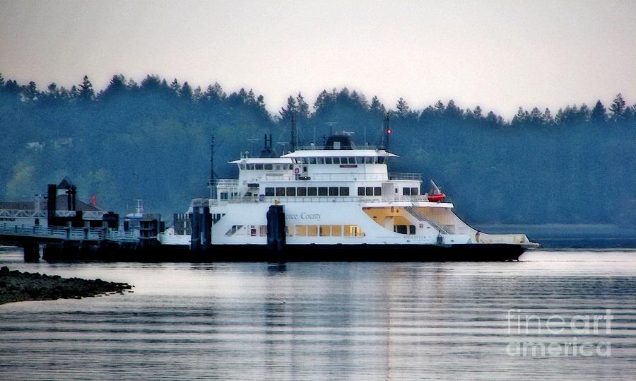 Steilacoom Ferry At Dusk Photograph by Chris Anderson