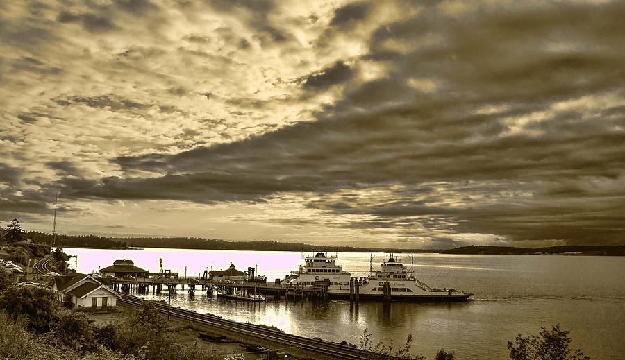 Steilacoom Ferry at Steilacoom WA Photograph by Ron Roberts