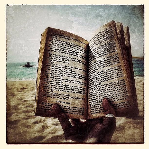 Book Photograph - Steinbeck By The Seashore by Natasha Marco
