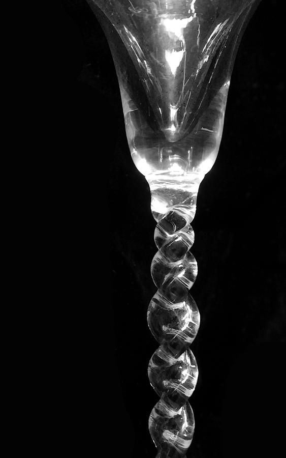 Stemware 7 black and white Photograph by Mary Bedy