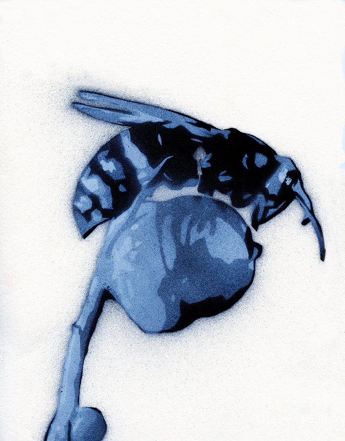 Stencil Bee Painting By Tim Kravel Fine Art America   Stencil Bee Tim Kravel 