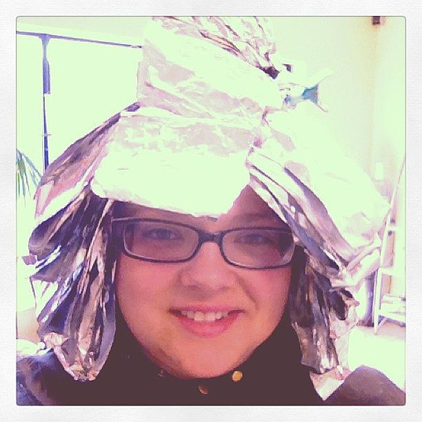 Tinfoil Photograph - Step 1 💇💁🙆 #hair #color #foils by Katrina A