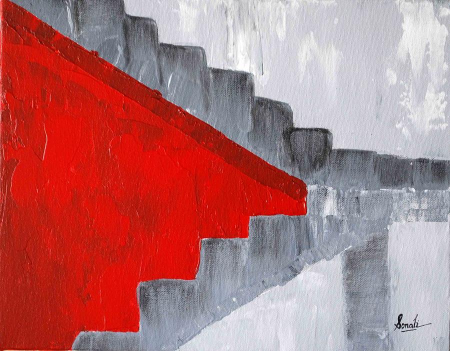 Acrylic Painting - Step Up 2 by Sonali Kukreja