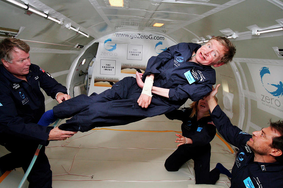 Stephen Hawking In Freefall Flight Photograph by Nasa/science Photo Library