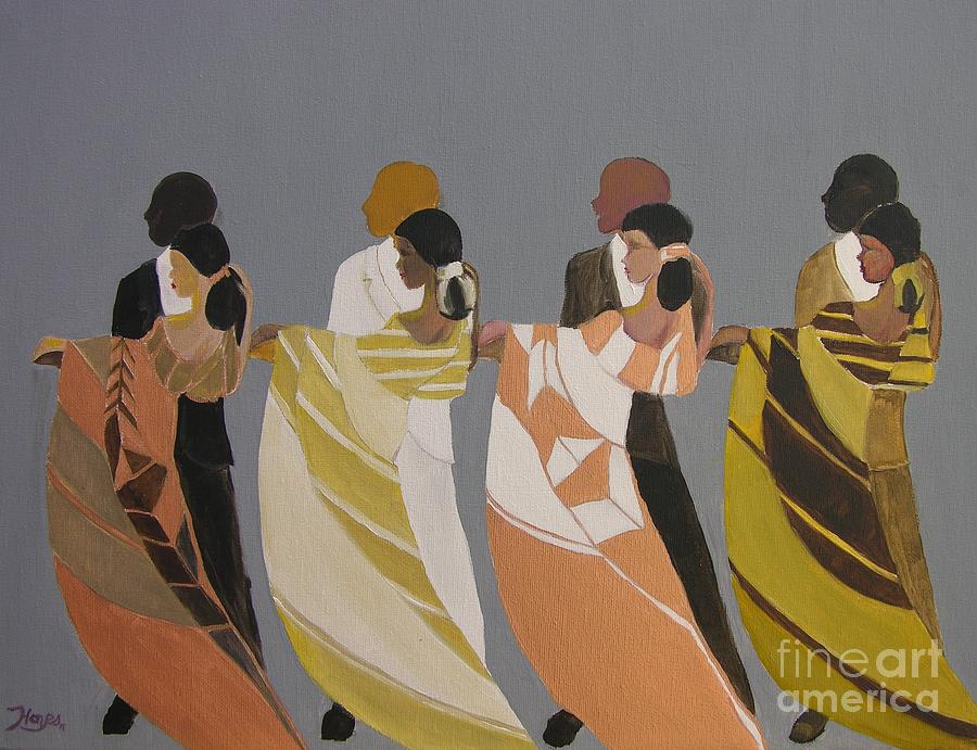 Stepping Painting by Barbara Hayes