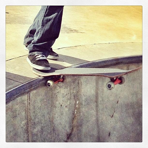 Boy Photograph - Stepping Off. #skateboard #skate by Deana Graham