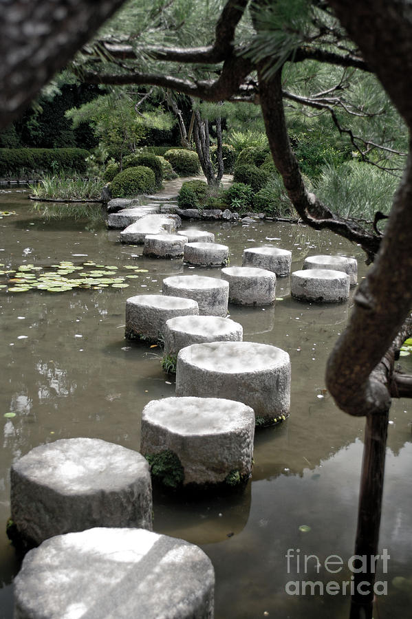 Stepping Stone Kyoto Japan Photograph by Thomas Marchessault