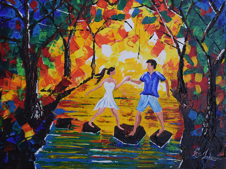 Stepping Stones of Love Painting by Eric Johansen