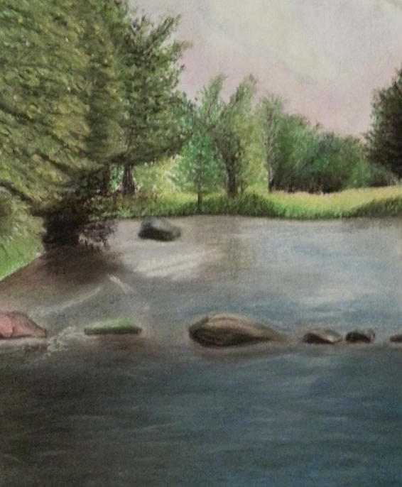 Stepping Stones Painting By Stephanie Wood Fine Art America   Stepping Stones Stephanie Wood 