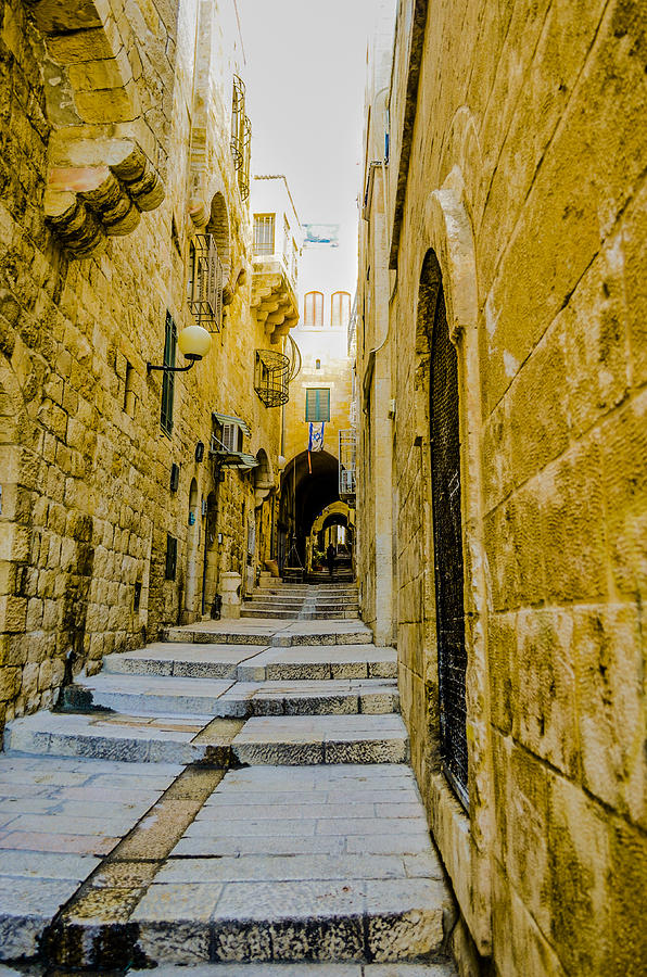Stepping through the Old City Photograph by Alan Marlowe