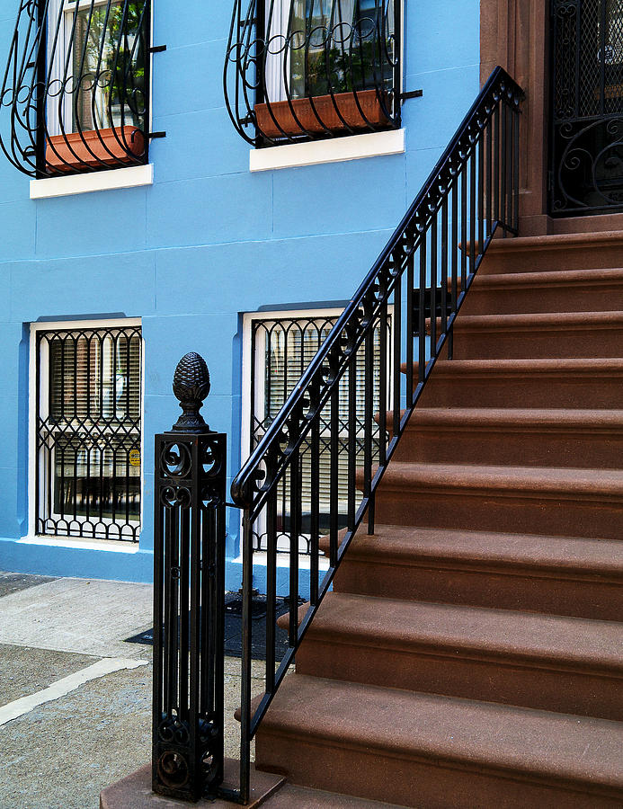 Steps and a Blue Wall Photograph by Cornelis Verwaal