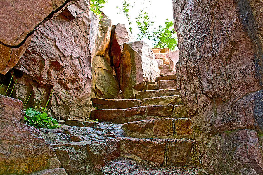 Steps Behind Winniwissa Falls in Pipestone National MonumentMinnesota