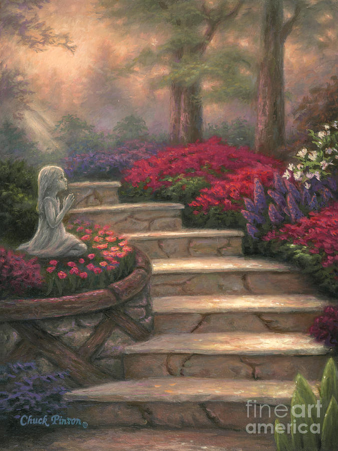 Prayer Painting - Steps of Providence by Chuck Pinson