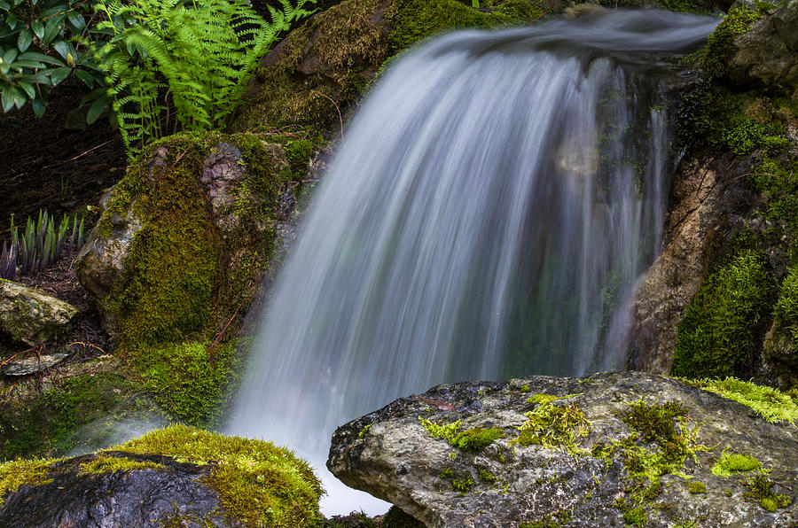 Steps of the Waterfall - Nature Art Photograph by Jordan Blackstone