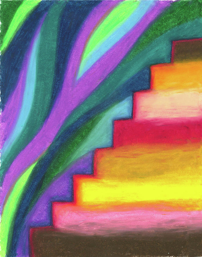 Steps to the Future Painting by Carrie MaKenna