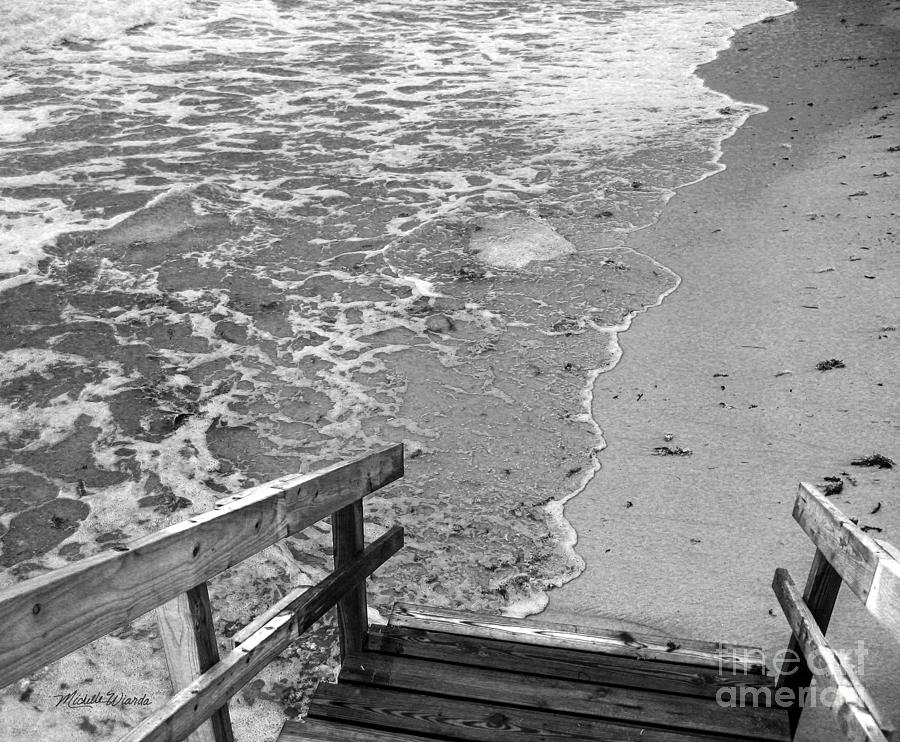 Nature Photograph - Steps to the Sea by Michelle Constantine