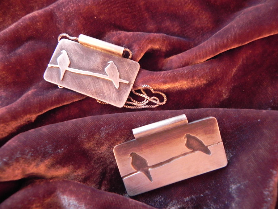 Sterling silver bird pendants Jewelry by Patricia Tierney