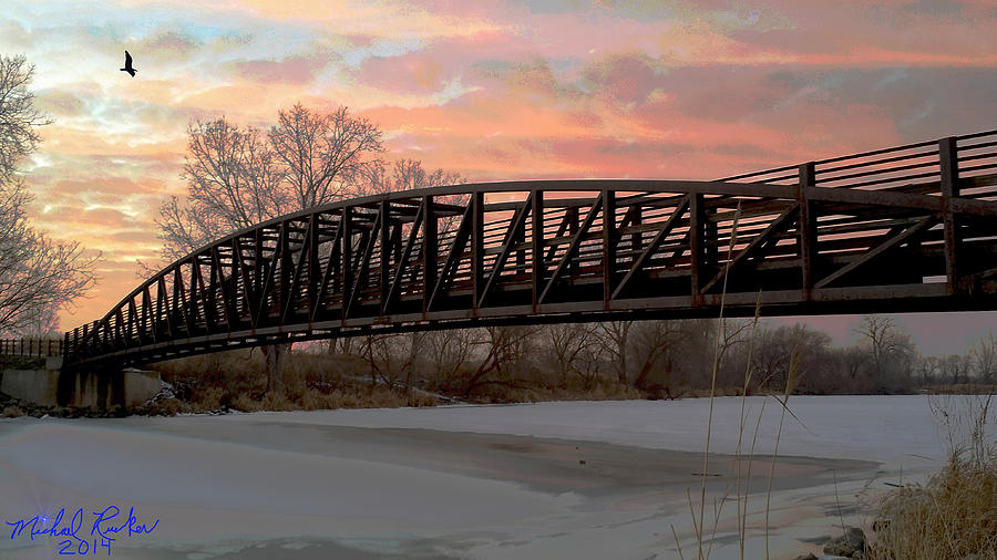 Sunset Photograph - Sterling State Park Bridge by Michael Rucker