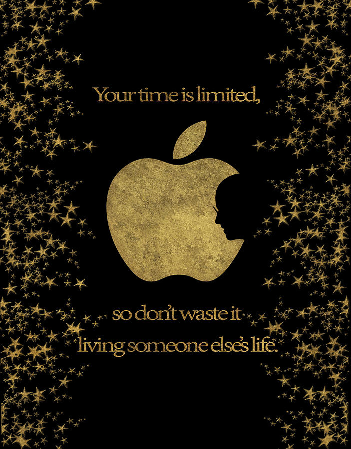 Steve Jobs Quote original digital artwork Painting by Georgeta Blanaru