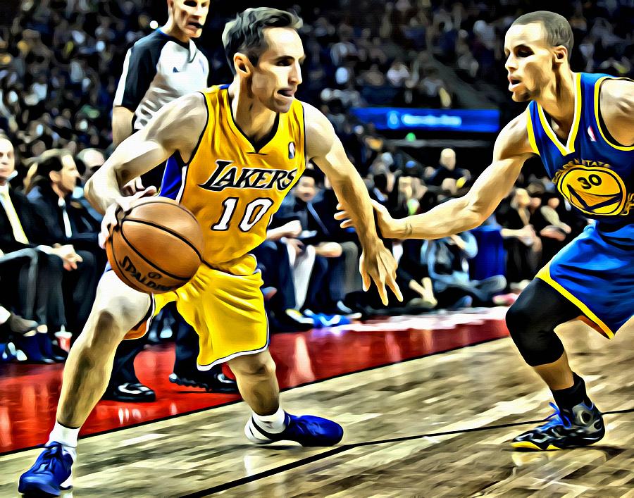 Steve Nash In Action Painting by Florian Rodarte - Fine Art America