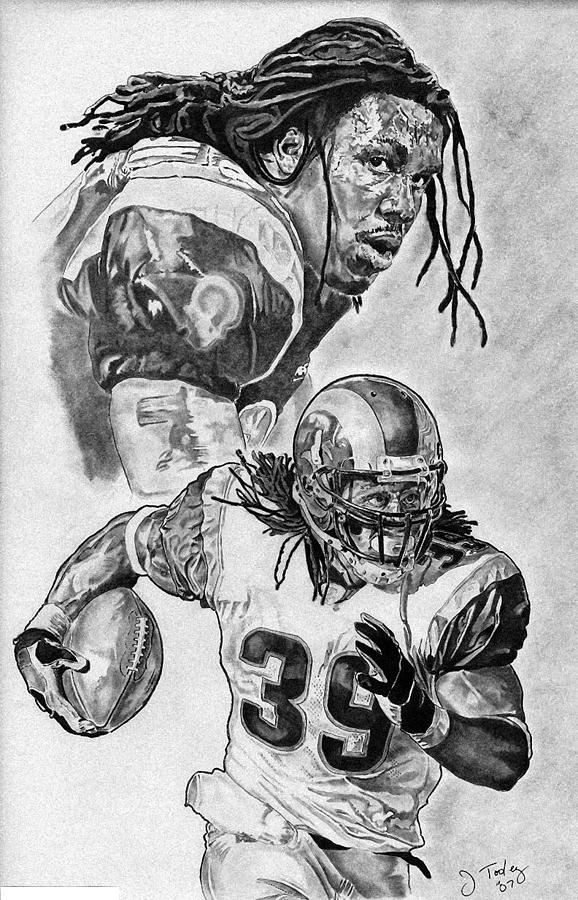 Steven Jackson Drawing by Jonathan Tooley - Fine Art America