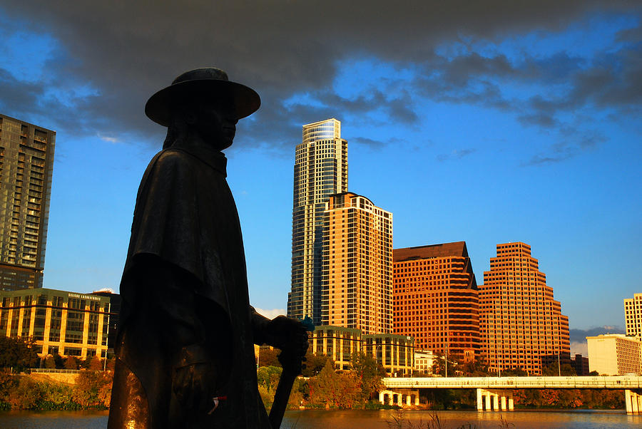 Stevie Ray in Austin Photograph by James Kirkikis