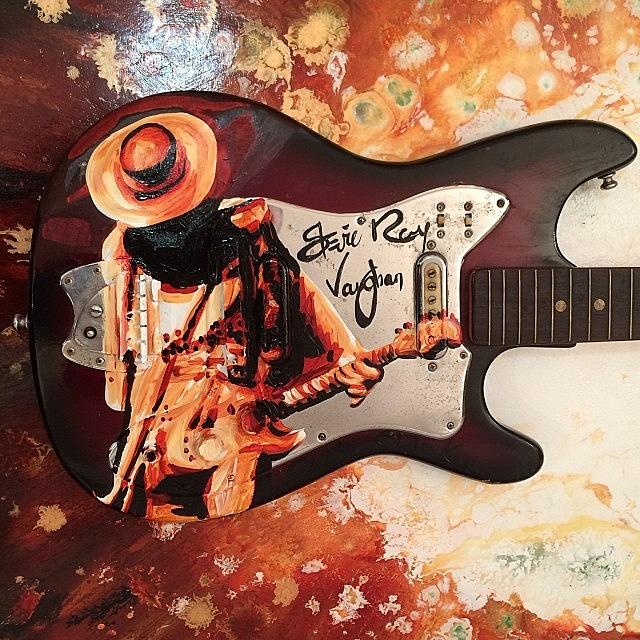 Guitar Still Life Photograph - Stevie Ray Vaughan Original Signed by Ocean Clark