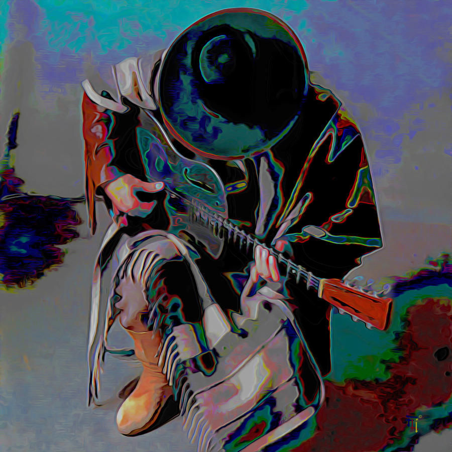 Stevie Ray Vaughan Painting - Stevie Ray Vaughan SRV by Fli Art