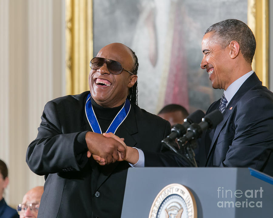 Stevie Wonder - Medal of Freedom Photograph by Ava Reaves
