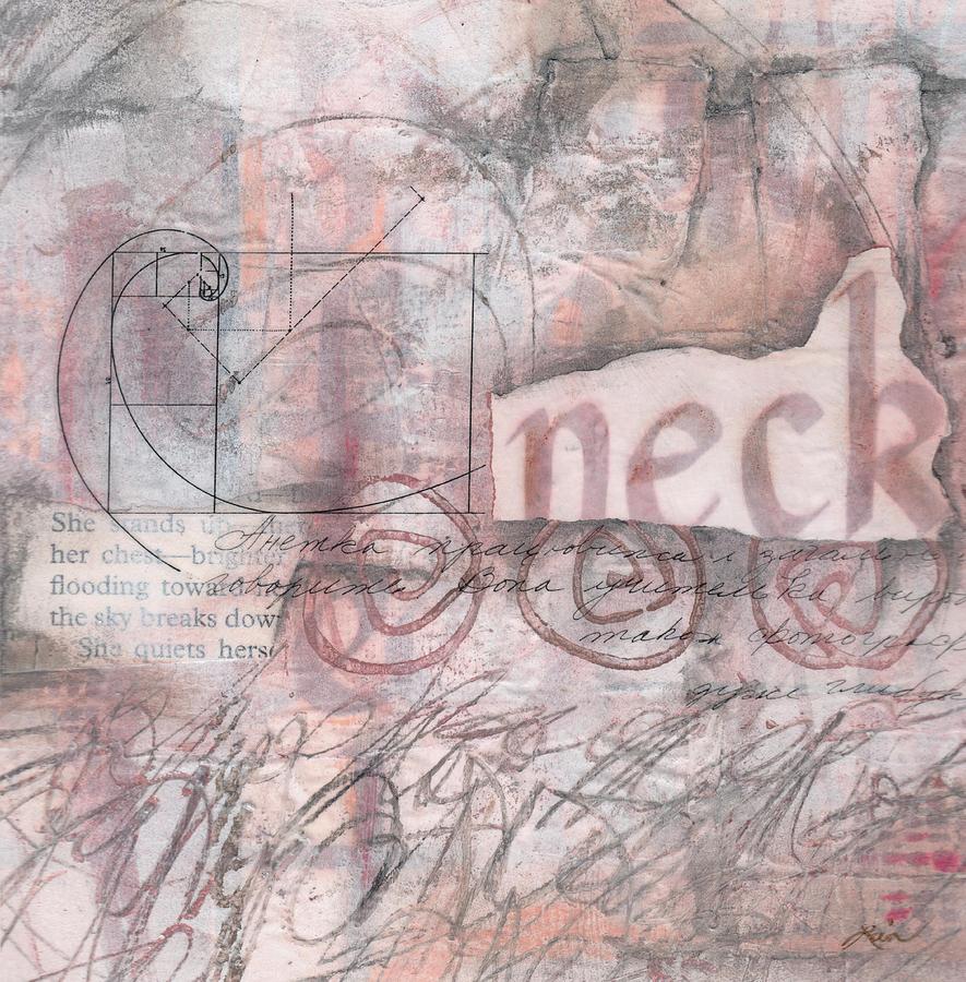 Abstract Mixed Media - Sticking your Neck o by Laura  Lein-Svencner