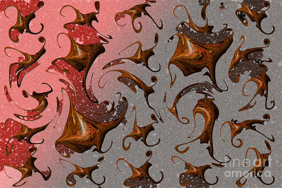 Sticky Shapes - Abstract Digital Art by Gillian Owen