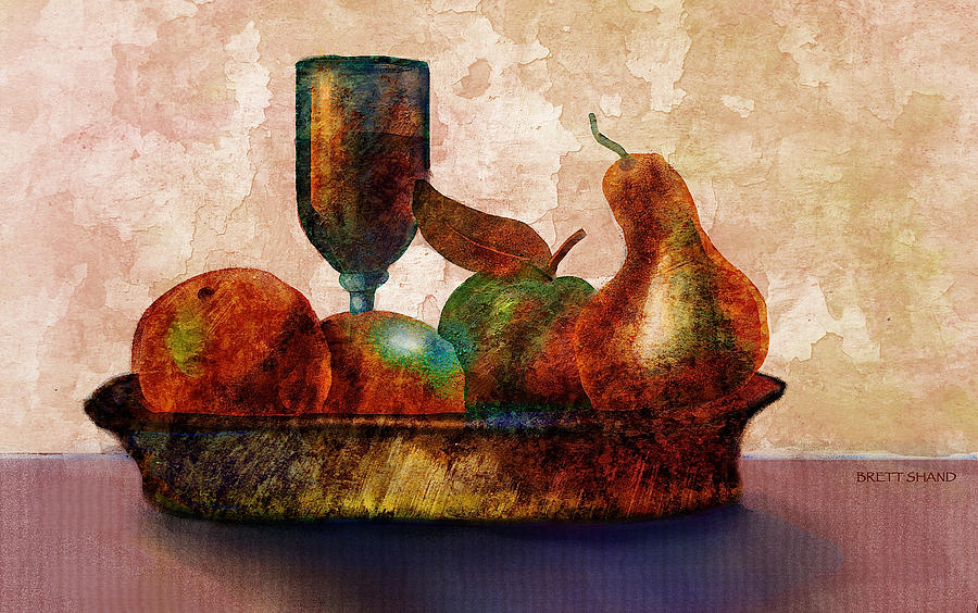 Still fife - fruit and glass by Brett Shand Still fife - fruit and glass by Brett Shand