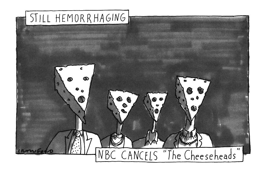 Television Drawing - Still Hemorrhaging by Michael Crawford