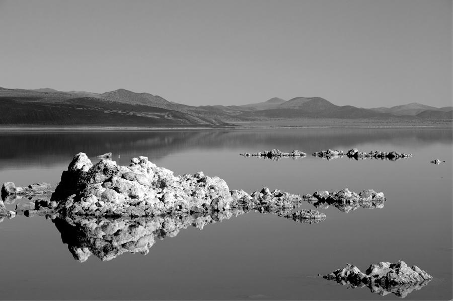 Still Lake BW - Mono Lake - California Photograph by Bruce Friedman