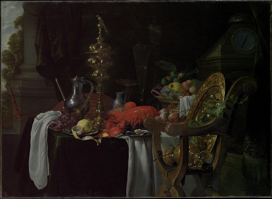 Heem Painting - Still Life A Banqueting Scene by Jan Davidsz de Heem