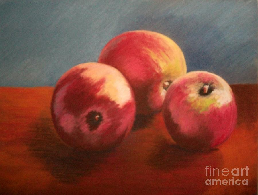 Apple Pastel - Still Life Apples by Susan M Fleischer